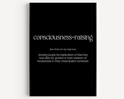 Consciousness Raising Definition Print - Magic Posters
