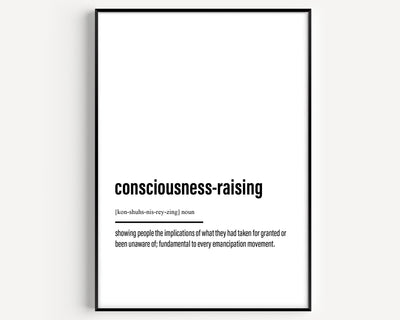 Consciousness Raising Definition Print - Magic Posters
