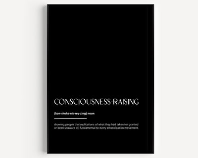 Consciousness Raising Definition Print - Magic Posters