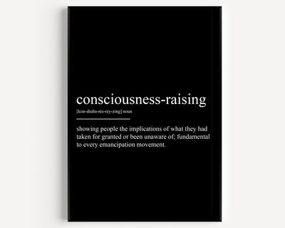 Consciousness Raising Definition Print - Magic Posters