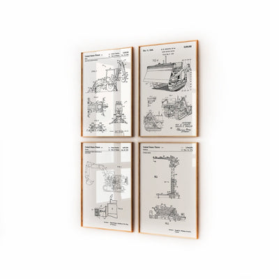 Construction Set Of 4 Patent Prints - Magic Posters