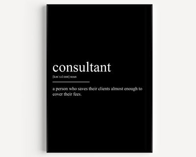 Consultant Definition Print - Magic Posters