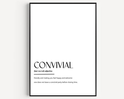 Convivial Definition Print - Magic Posters