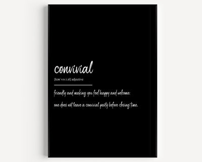 Convivial Definition Print - Magic Posters