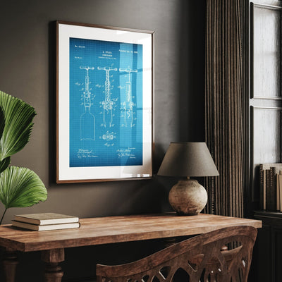 Corkscrew 1898 Patent Print - Magic Posters