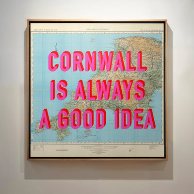 Cornwall Retro Pop Art Map Print - Magic Posters
