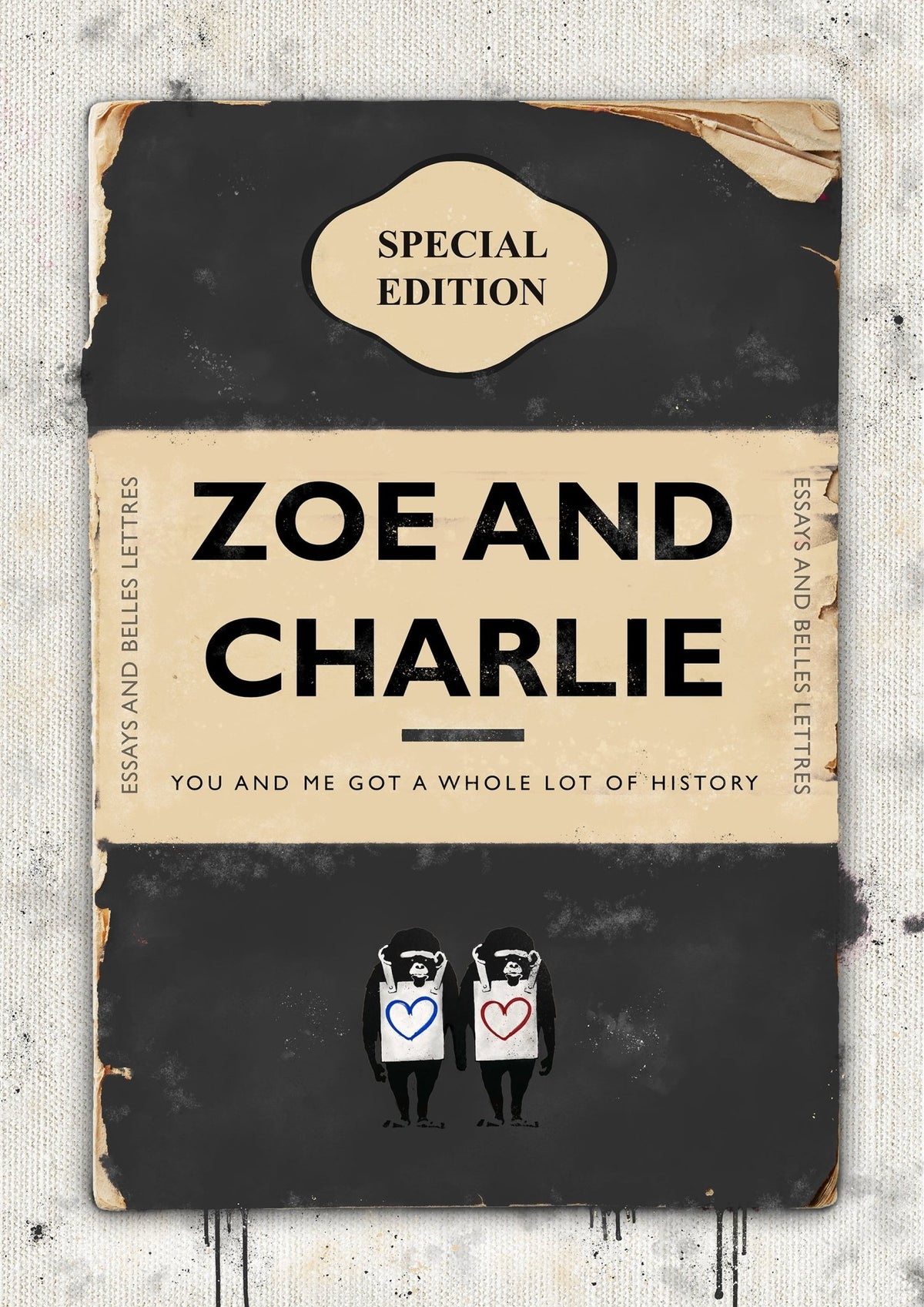 Personalised Book Cover Art Print (Couples Edition)