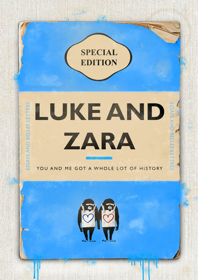 Personalised Book Cover Art Print (Couples Edition)