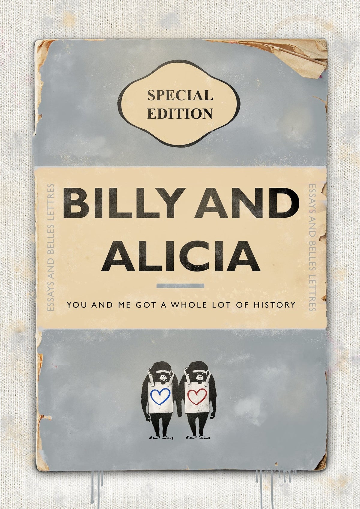 Personalised Book Cover Art Print (Couples Edition)