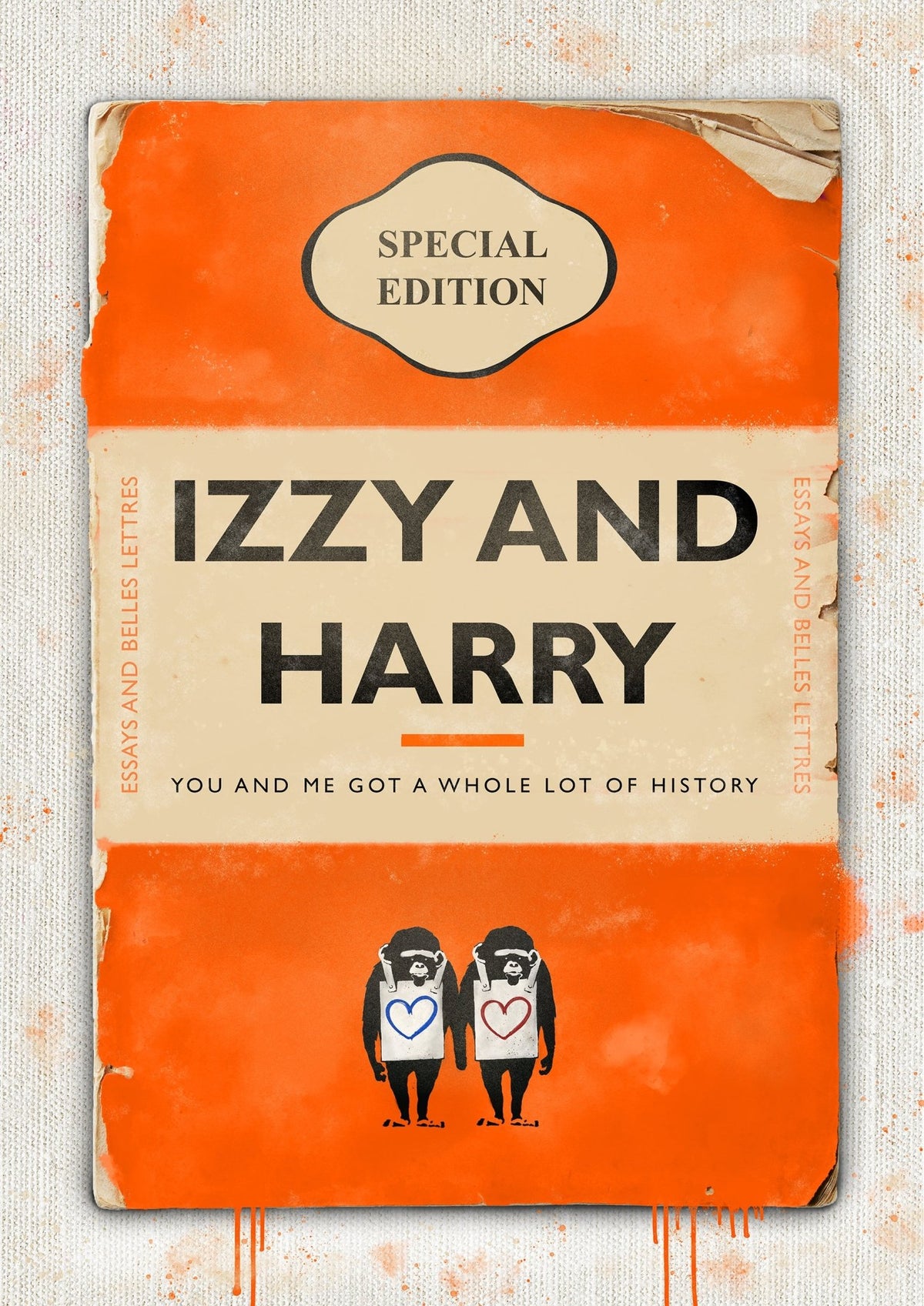 Personalised Book Cover Art Print (Couples Edition)