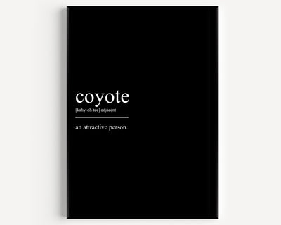 Coyote Definition Print - Magic Posters