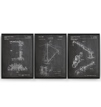 Crane Set Of 3 Patent Prints - Magic Posters