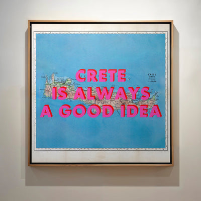 Crete Retro Pop Art Map Print - Magic Posters