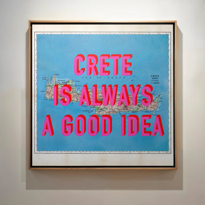 Crete Retro Pop Art Map Print - Magic Posters