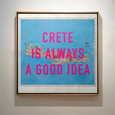 Crete Retro Pop Art Map Print - Magic Posters
