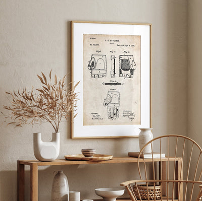Cricket Glove 1885 Patent Print - Magic Posters