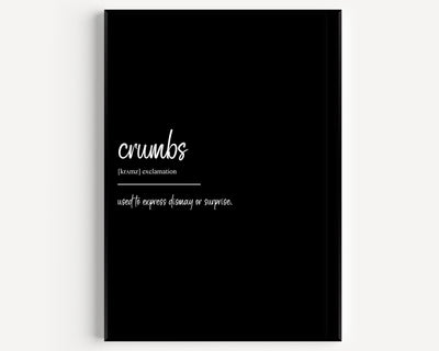 Crumbs Definition Print - Magic Posters
