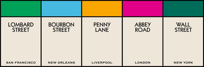 Flat artwork, 5 street names