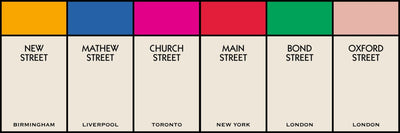 Flat artwork, 6 street names