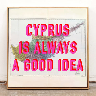 Cyprus Retro Pop Art Map Print - Magic Posters