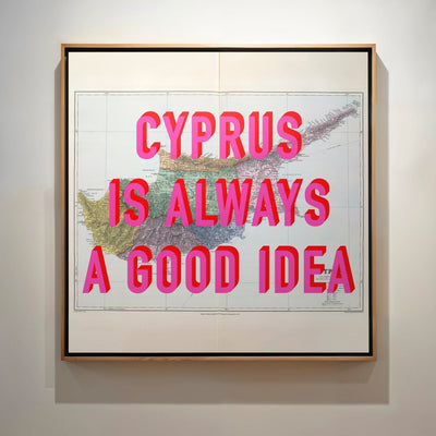 Cyprus Retro Pop Art Map Print - Magic Posters