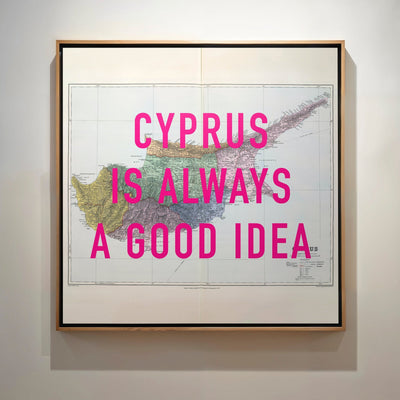 Cyprus Retro Pop Art Map Print - Magic Posters