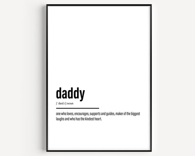 Daddy Definition Print - Magic Posters
