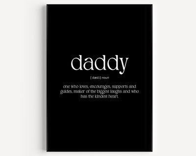 Daddy Definition Print - Magic Posters