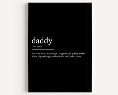 Daddy Definition Print - Magic Posters