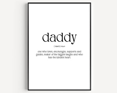 Daddy Definition Print - Magic Posters