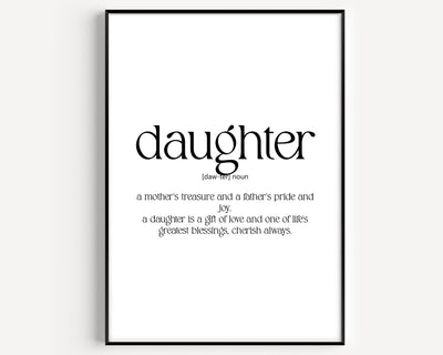 Daughter Definition Print - Magic Posters