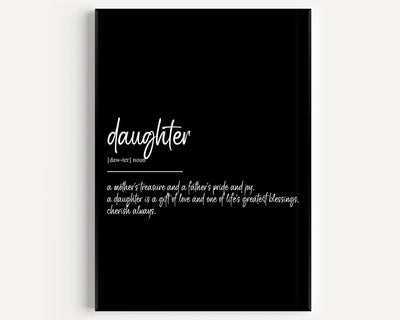 Daughter Definition Print - Magic Posters