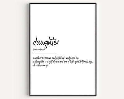 Daughter Definition Print - Magic Posters