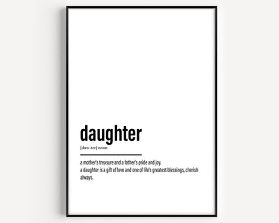 Daughter Definition Print - Magic Posters