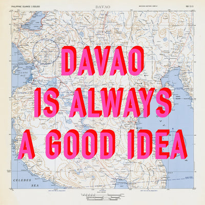Davao Retro Pop Art Map Print (square) - Magic Posters