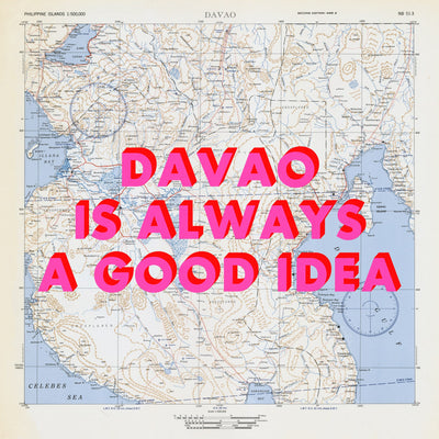 Davao Retro Pop Art Map Print (square) - Magic Posters