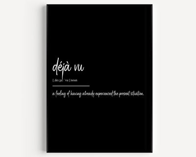 Déjà Vu Definition Print - Magic Posters