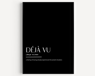 Déjà Vu Definition Print - Magic Posters
