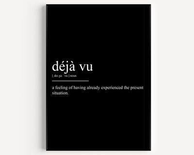 Déjà Vu Definition Print - Magic Posters