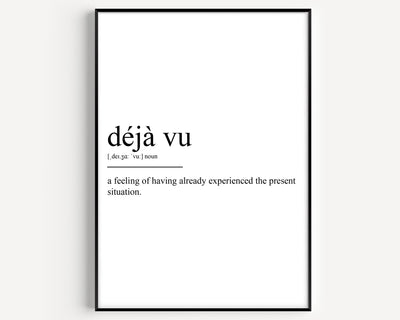 Déjà Vu Definition Print - Magic Posters