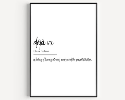 Déjà Vu Definition Print - Magic Posters