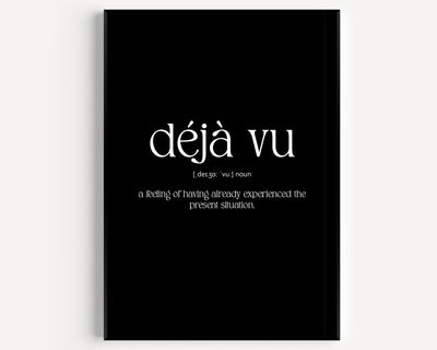 Déjà Vu Definition Print - Magic Posters