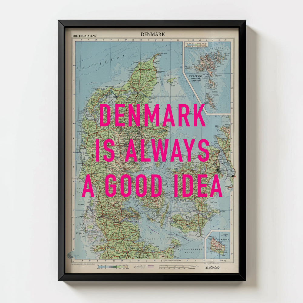 Denmark Is Always A Good Idea Map Print - Magic Posters