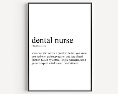 Dental Nurse Definition Print - Magic Posters