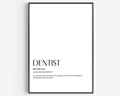 Dentist Definition Print - Magic Posters