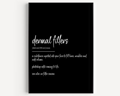 Dermal Fillers Definition Print - Magic Posters