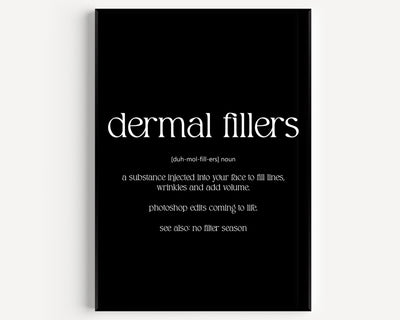 Dermal Fillers Definition Print - Magic Posters