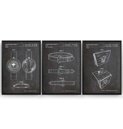 Designer Fashion Set Of 3 Patent Prints - Magic Posters