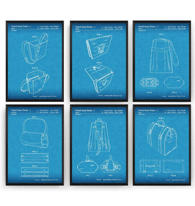 Designer Handbag Set Of 6 Patent Prints - Magic Posters