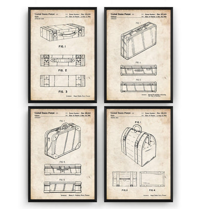 Designer Travel Set Of 4 Patent Prints - Magic Posters